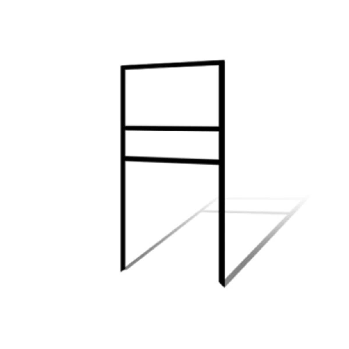 12"h x 18"w Metal Frame - 1 rider (Black) Template Customization