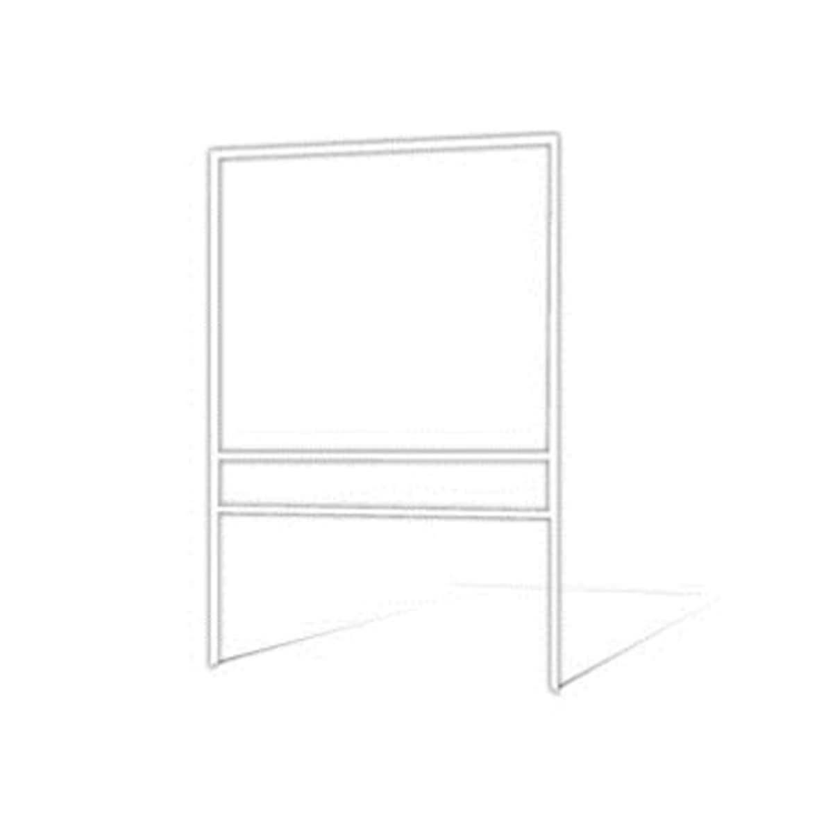 18"h x 24"w Metal Frame - 1 rider (White) Template Customization