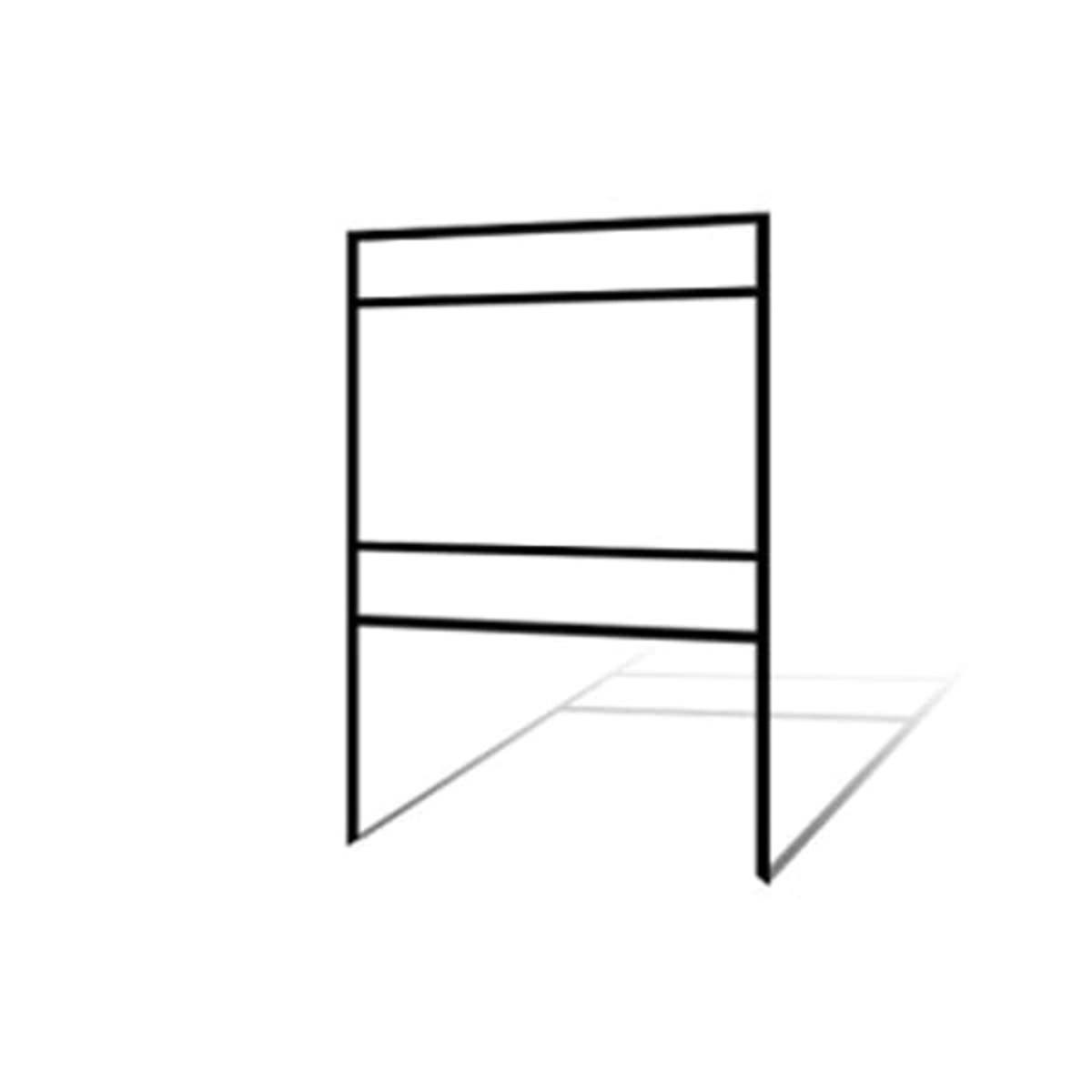 18"h x 30"w Metal Frame - 2 rider (Black) Template Customization
