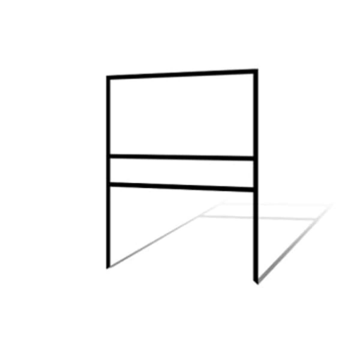 18"h x 30"w Metal Frame - 1 rider (Black) Template Customization