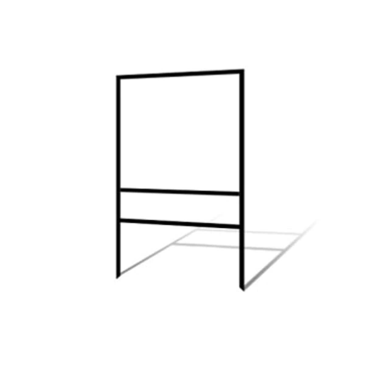 24"h x 24"w Metal Frame  - 1 rider (Black) Template Customization