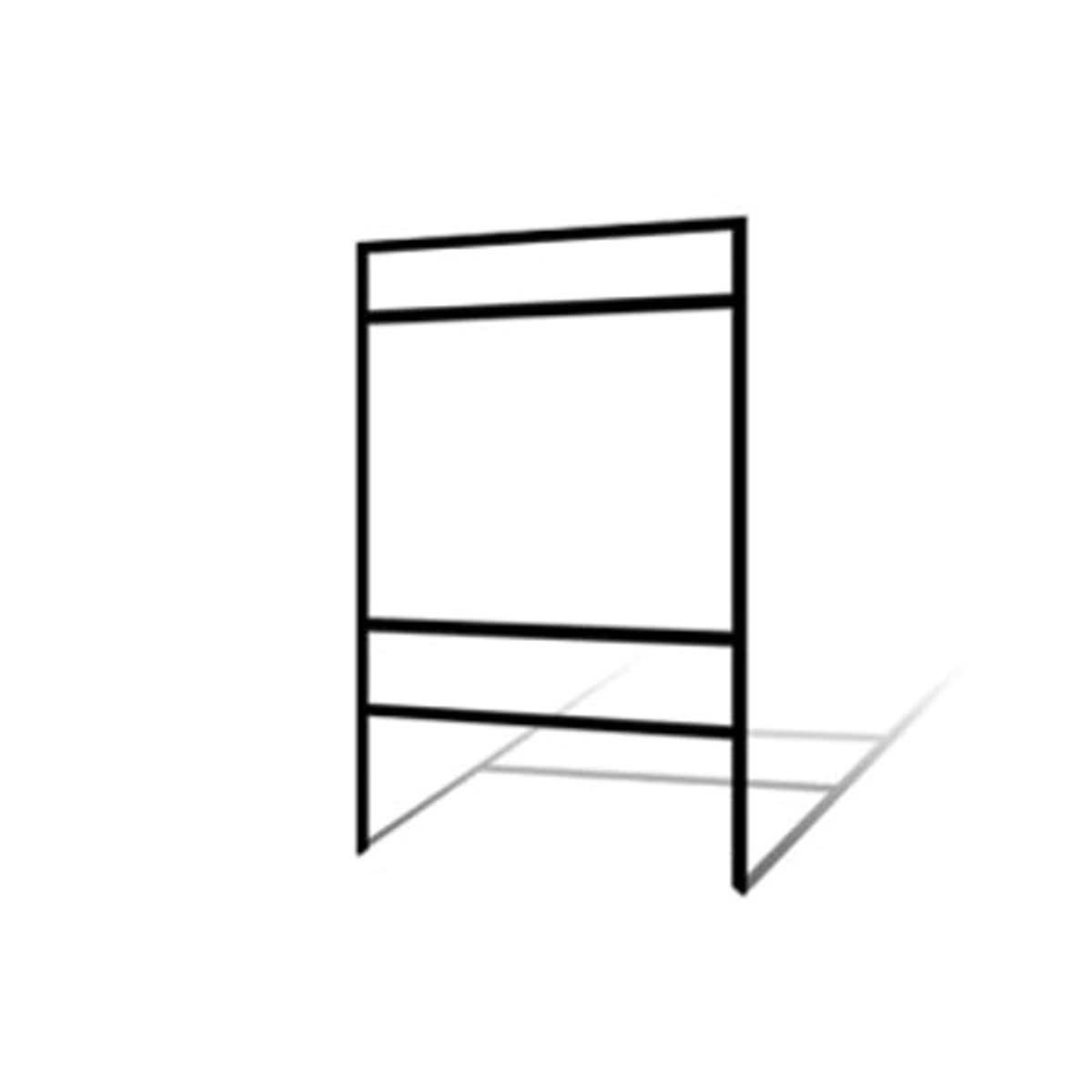 24"h x 24"w Metal Frame  - 2 riders (Black) Template Customization