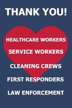 Picture of Thank You Healthcare Workers Sandwich Board Signs 872213479