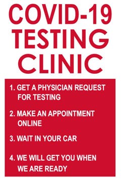 Picture of Drive Thru Clinic Sandwich Board Signs 872224996