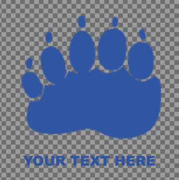Picture of Paw and Footprint Clear Decals 12925772