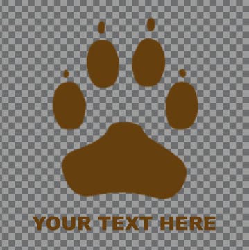 Picture of Paw and Footprint Clear Decals 12925789