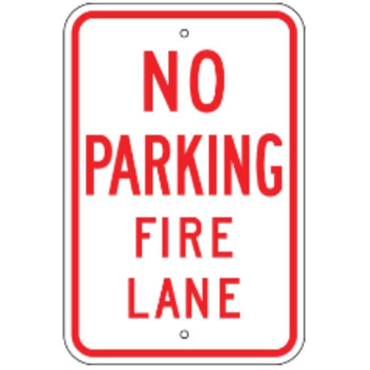 No Parking Fire Lane - 12"x18" - .080 HIP Template Customization