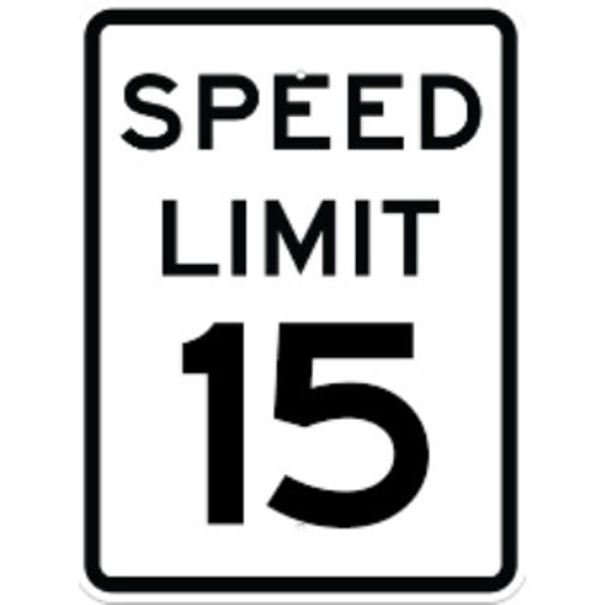Speed Limit - 15 MPH - 18"x24" - .080 EGP Template Customization