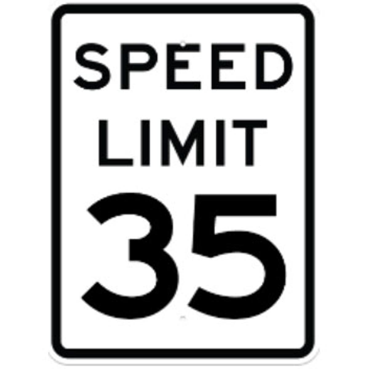 Speed Limit - 35 MPH - 24"x30" - .080 HIP Template Customization