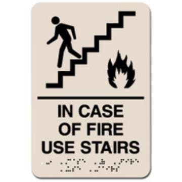 Picture of In Case Of Fire Use Stairs ADA Sign