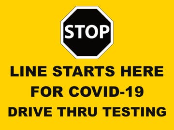 Picture of Drive Thru Clinic Signs 872155548