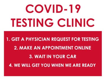 Picture of Drive Thru Clinic Signs 872155589