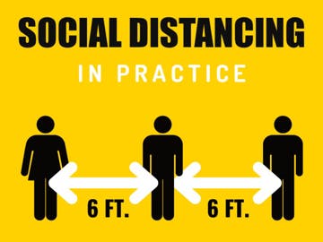 Picture of Social Distancing Signs 872158360