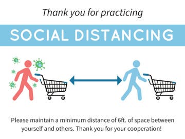 Picture of Social Distancing Signs 872158368