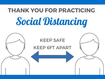 Picture of Social Distancing Signs 872158391