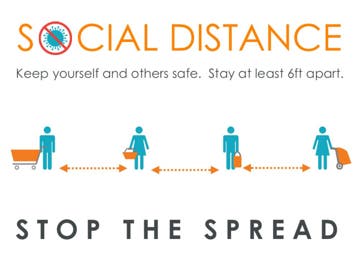 Picture of Social Distancing Signs 872158399