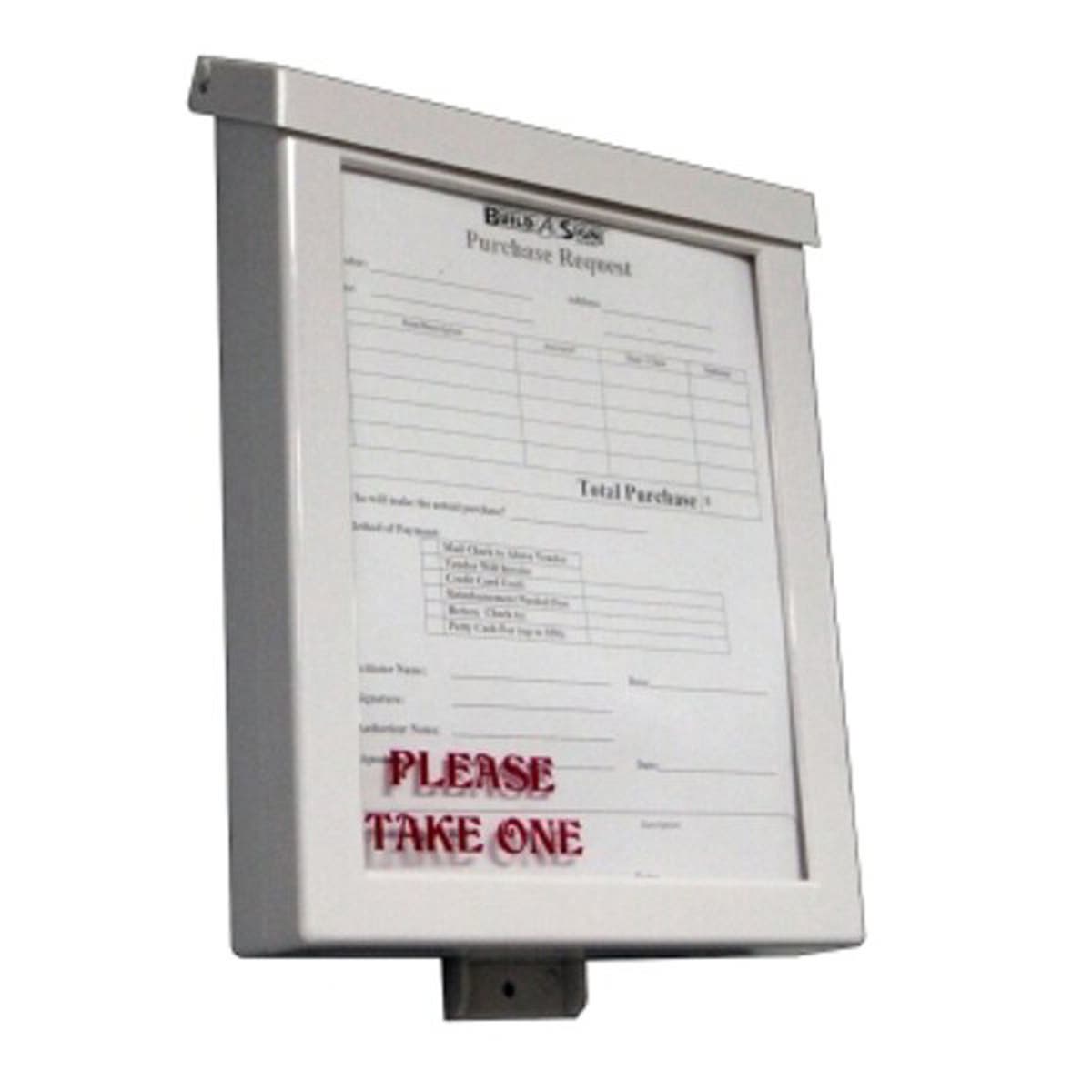 Brochure Box With Business Card Holder (White) Template Customization