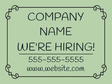 Picture of Now Hiring Sign 8