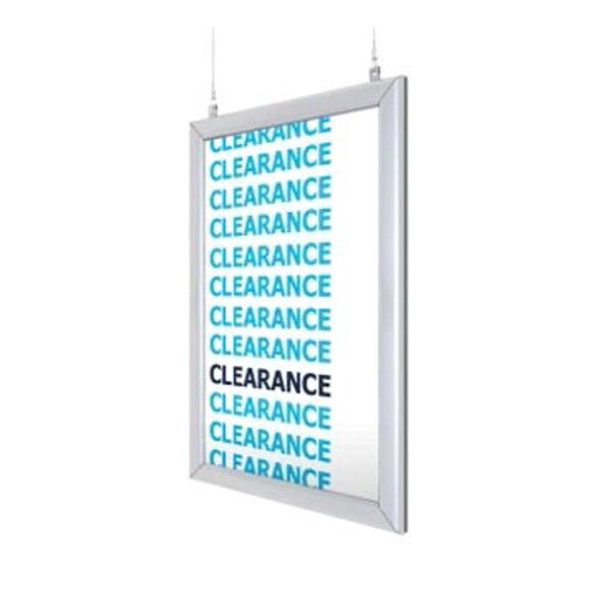 17"h x 11"w Hanging Signframe Kit Template Customization