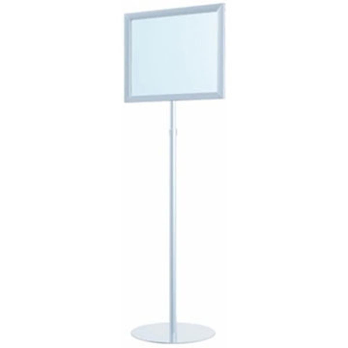 Pedestal Aluminum Frame 8.5”x11” Silver Template Customization