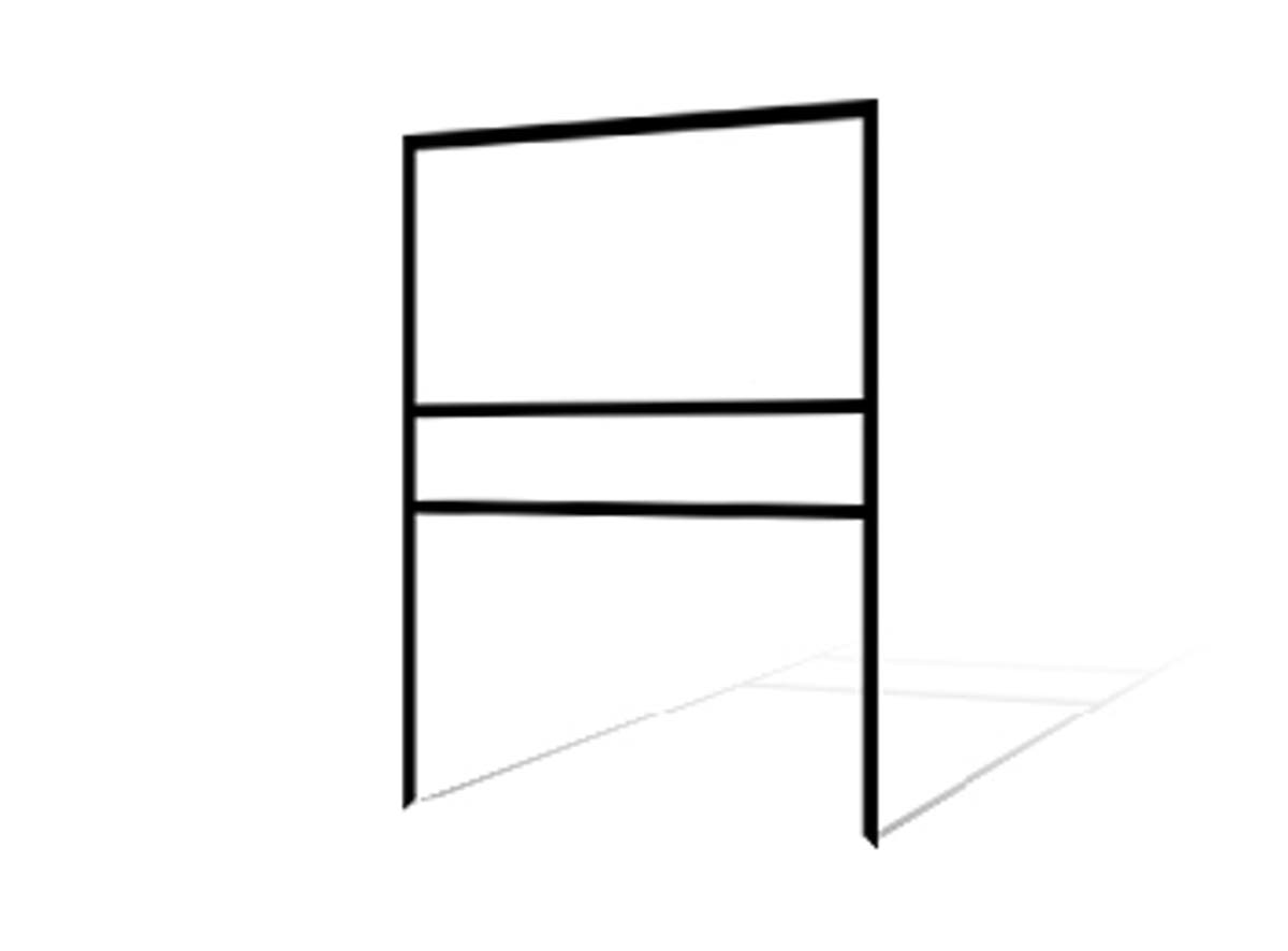 24"h x 36"w Metal Frame - 1 rider (Black) Template Customization
