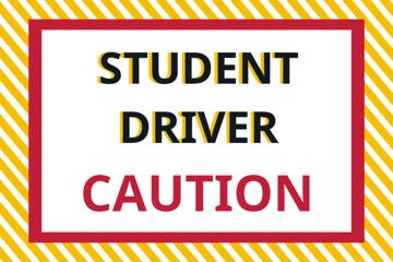 Picture of 12" x 18" Student Driver 4