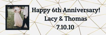 Picture of 6" x 18" Anniversary 4