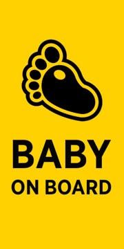 Picture of 24" x 12" Baby On Board 1