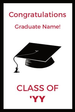 Picture of 18" x 12" Graduation 12