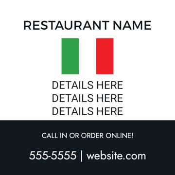 Picture of 12" x 12" Restaurant 20