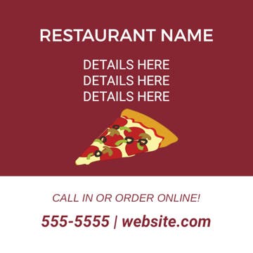 Picture of 12" x 12" Restaurant 23