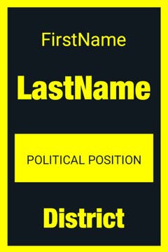 Picture of 18" x 12" Political Campaign 11
