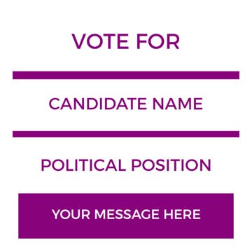 Picture of 24" x 24" Political Campaign 20