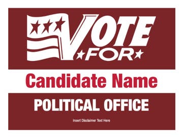 Picture of 9" x 12" Political Campaign 12
