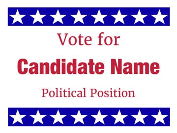 Picture of 9" x 12" Political Campaign 15