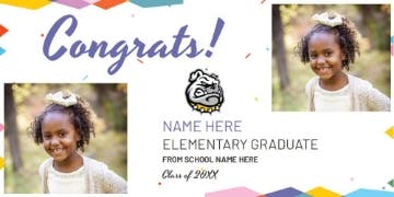 Picture of Elementary School Photo Banner 6- 4x8