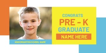 Picture of Elementary School Photo Banner 1- 4x8