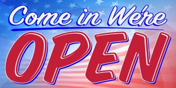 Picture of We're Open 9- 4x8