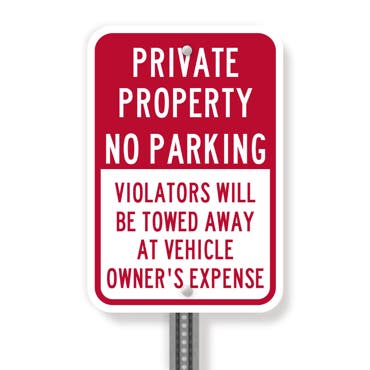 Picture for category Private Property No Parking