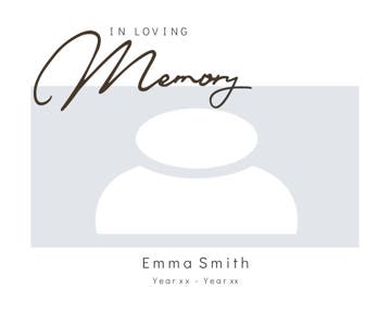 Picture of Metal Prints In Memory 3 - 8x10