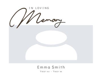 Picture of Metal Prints In Memory 3 - 11x14