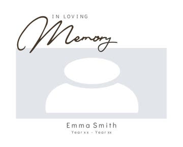 Picture of Metal Prints In Memory 3 - 16x20