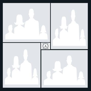 Picture of Metal Prints Family 6 - 16x16