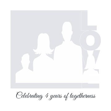 Picture of Acrylic Anniversary 4 - 8x8