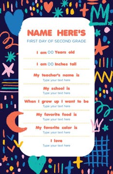 Picture of Back to School Foam Board 6 - 17x11