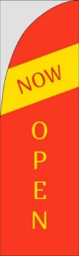 Picture of Now Open 3 - 7.5ft Straight Flag