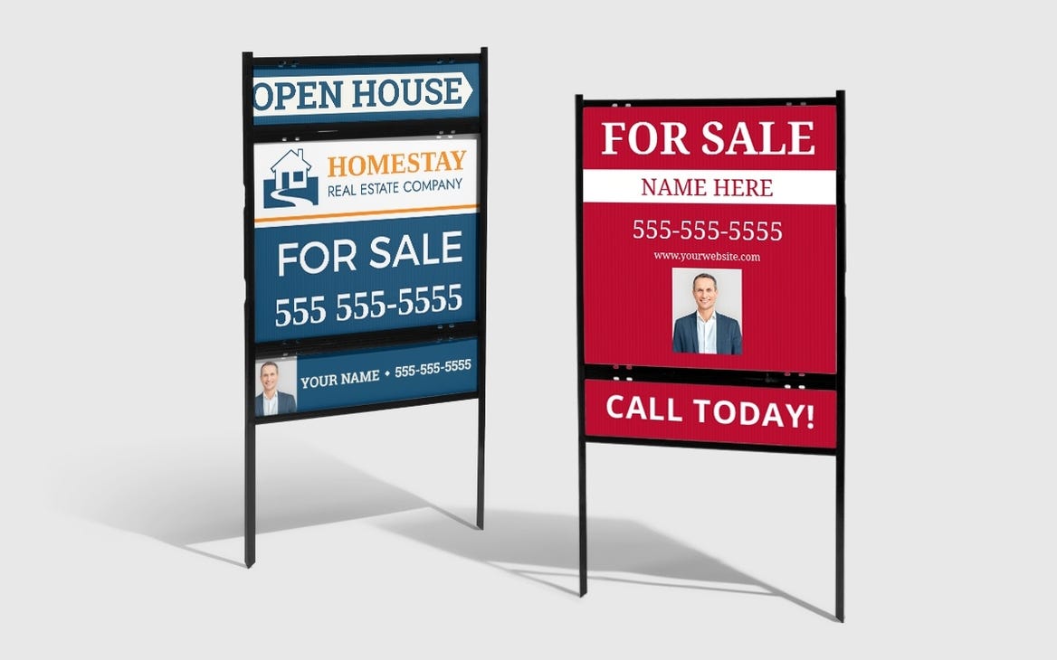 Foldover Sign Rider Real Estate Sign Riders & Custom Riders | 25% OFF + FREE Shipping!