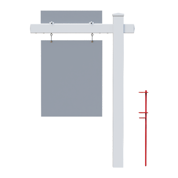 Sign Post Frame Vinyl Real Estate Post (1-Piece)