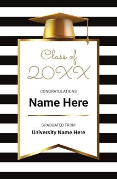 Picture of Graduation Foam Board 10 - 17x11