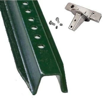 6' U-Channel Post - Green Baked Enamel (W/ Heavy Duty U-Channel Post Bracket Included)
